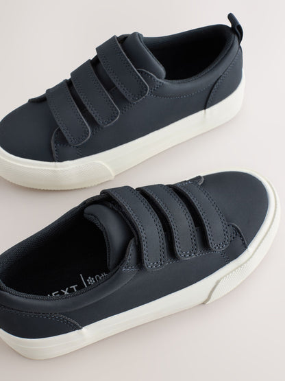 Navy Blue Wide Fit (G) Touch Fastening Smart Trainers image 3