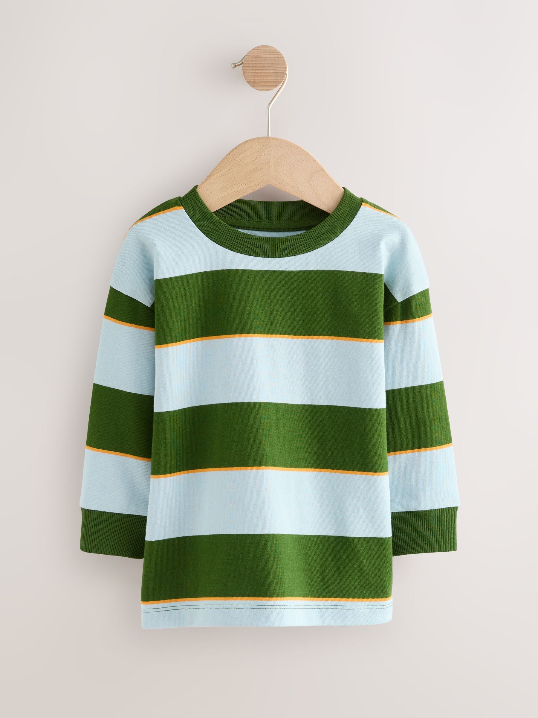 Blue/Green Taco Long Sleeve Graphic Print T-Shirts 3 Pack (3mths-7yrs) image 4