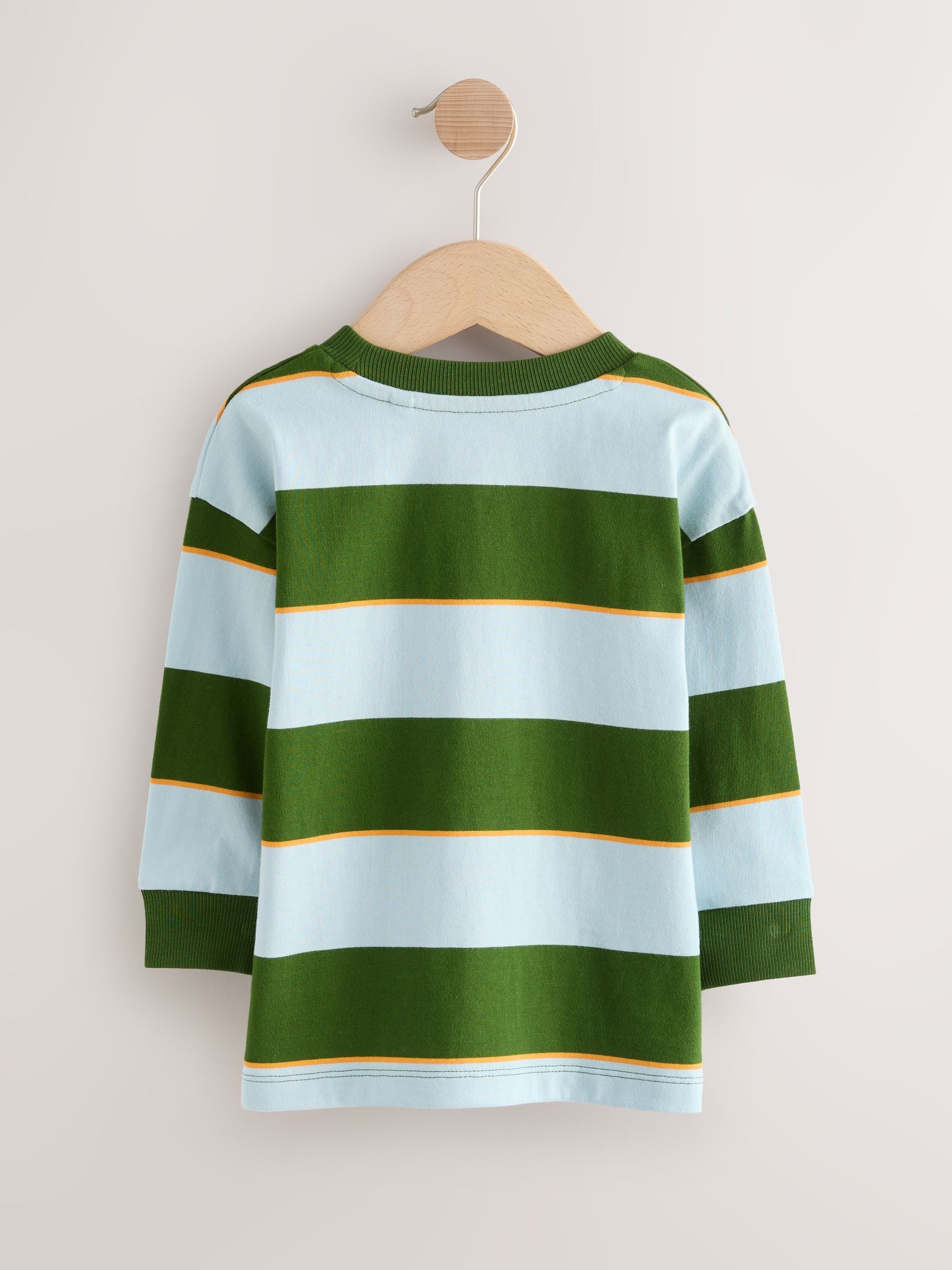 Blue/Green Taco Long Sleeve Graphic Print T-Shirts 3 Pack (3mths-7yrs) image 7