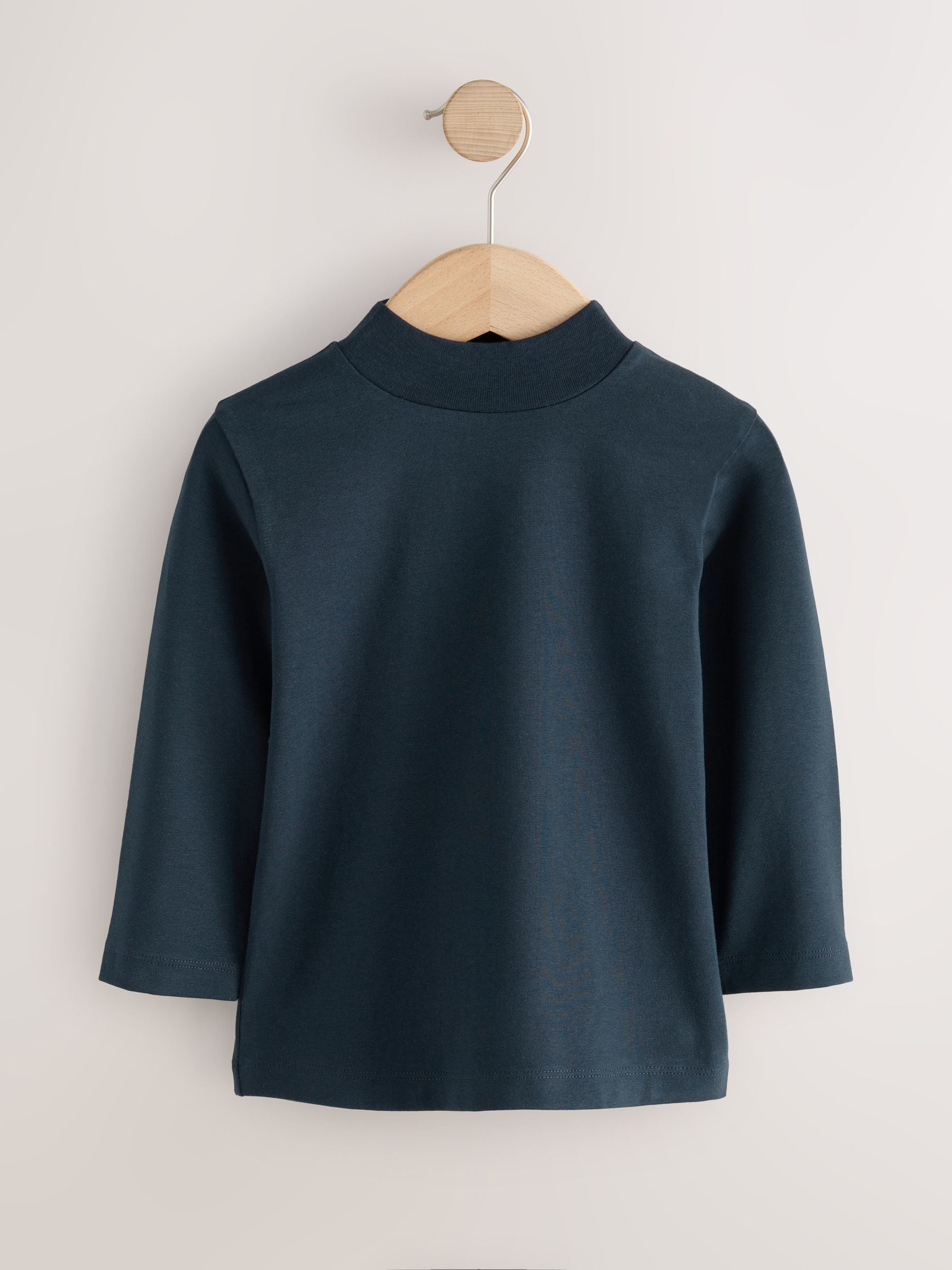 Navy Long Sleeve Turtle Neck T-Shirt (3mths-7yrs) image 1