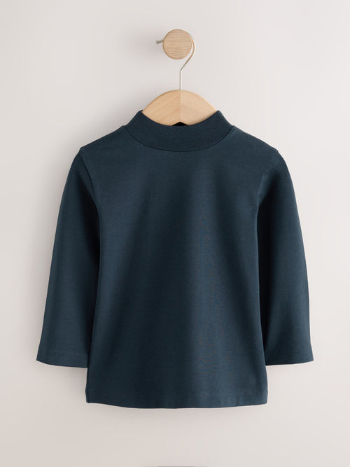 Navy Long Sleeve Turtle Neck T-Shirt (3mths-7yrs) image 1