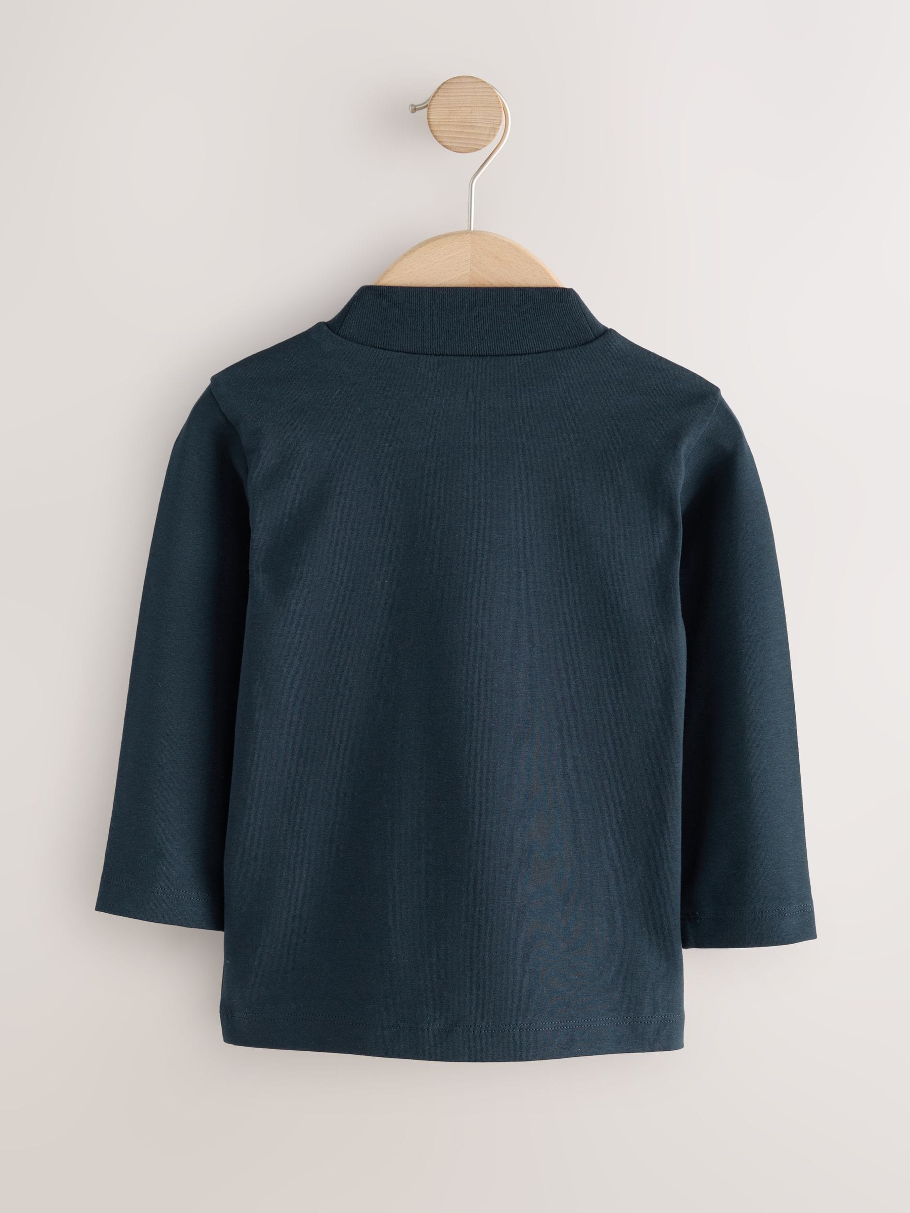 Navy Long Sleeve Turtle Neck T-Shirt (3mths-7yrs) image 3