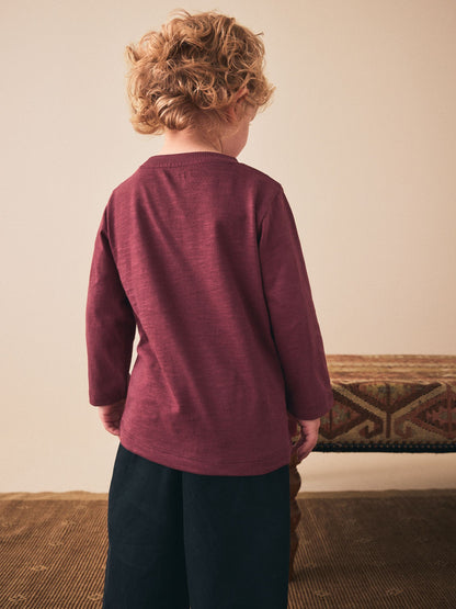 Berry Red Car Long Sleeve Appliqué T-Shirt (3mths-7yrs) image 4
