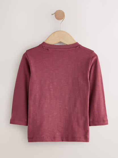 Berry Red Car Long Sleeve Appliqué T-Shirt (3mths-7yrs) image 6