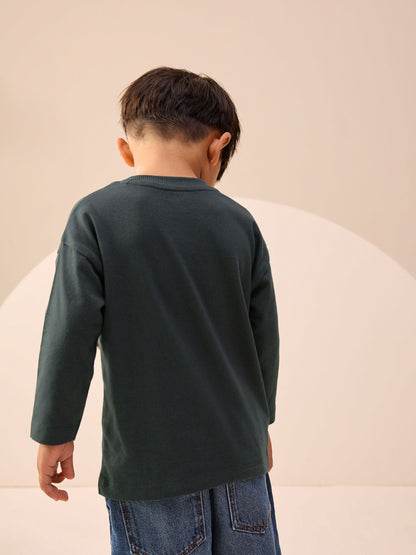 Grey Fox Pocket Long Sleeve Appliqué T-Shirt (3mths-7yrs) image 4