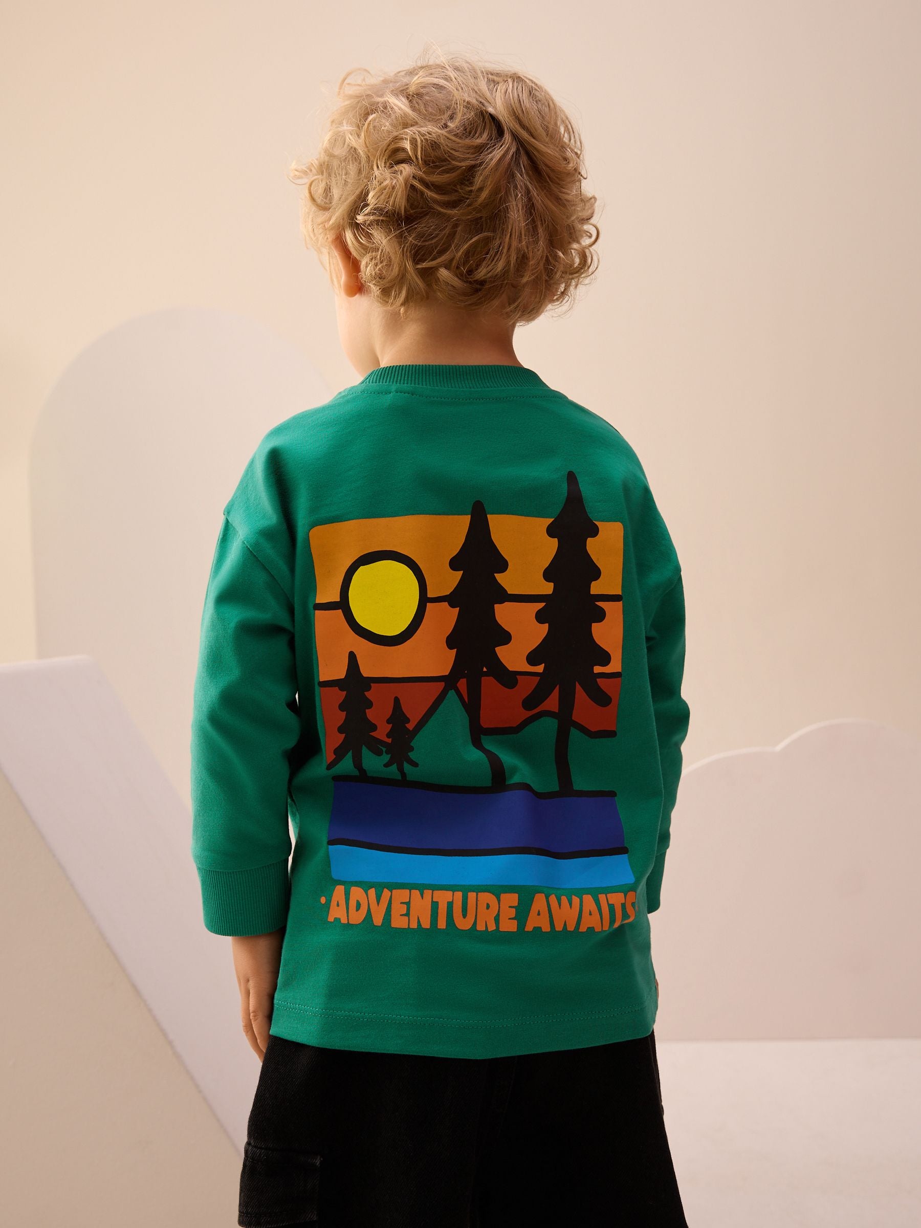 Green Scene Long Sleeve Back Print T-Shirt (3mths-7yrs) image 5