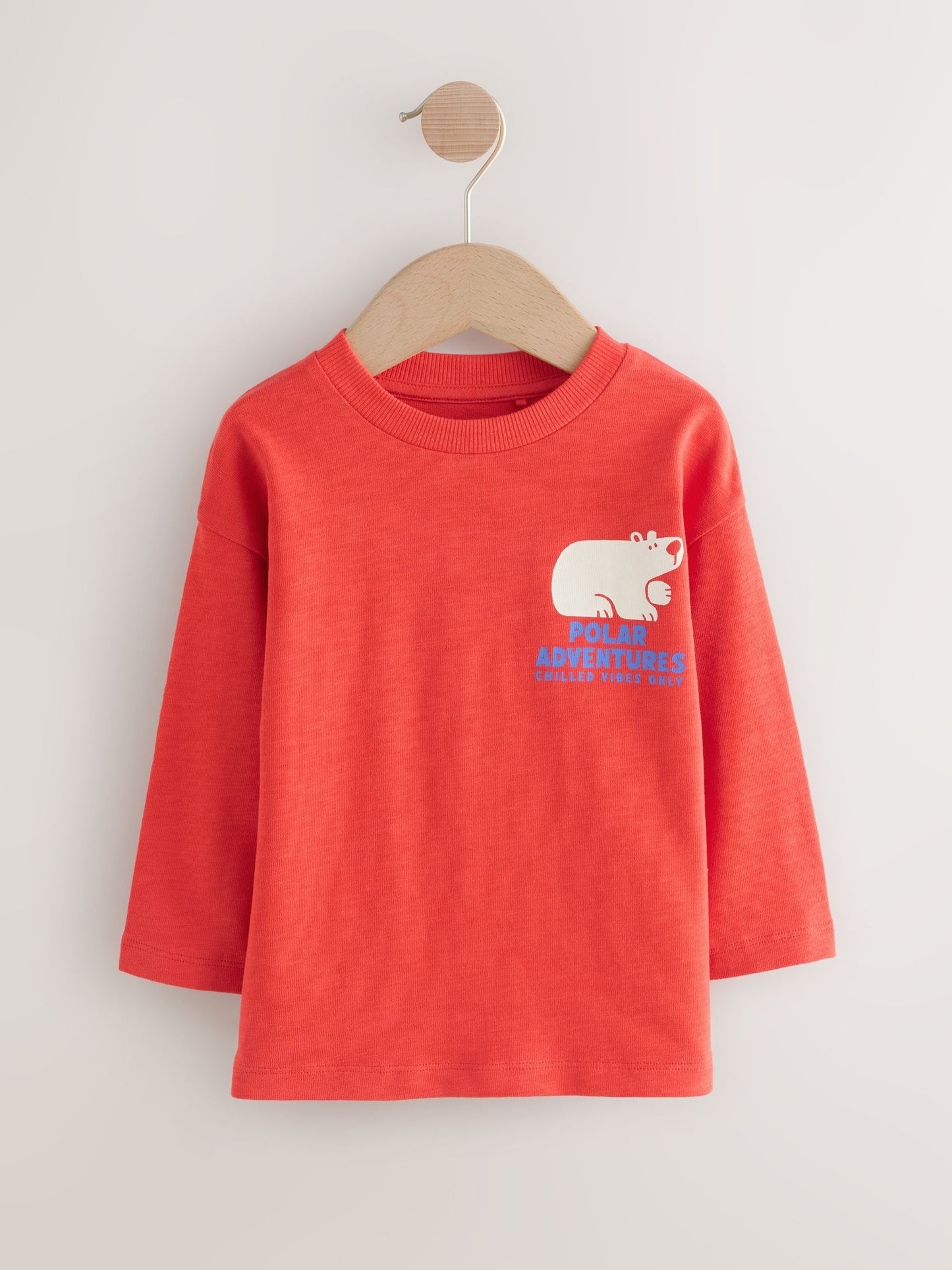 Red Polar Bear Long Sleeve Back Print T-Shirt (3mths-8yrs) image 5
