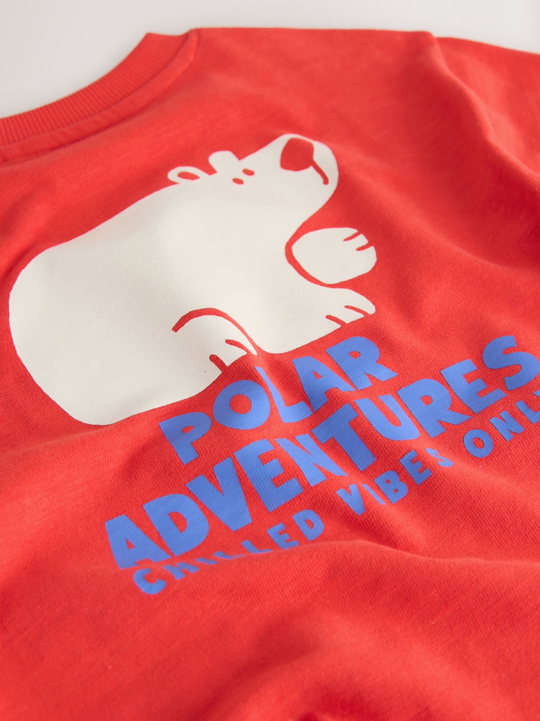 Red Polar Bear Long Sleeve Back Print T-Shirt (3mths-8yrs) image 8