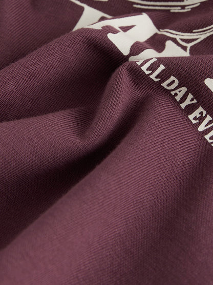 Burgundy Red Long Sleeve Back Print T-Shirt (3mths-8yrs) image 4