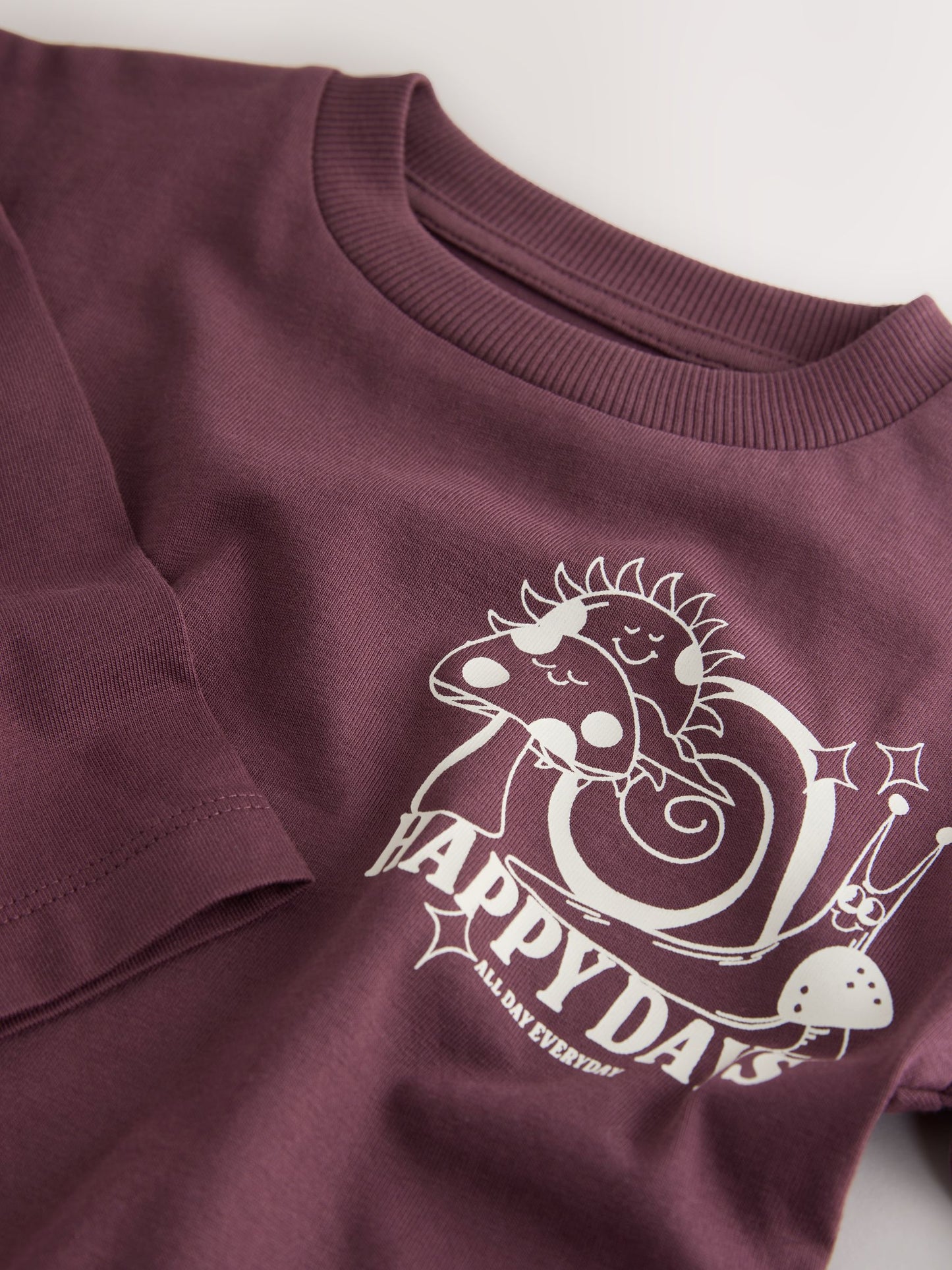 Burgundy Red Long Sleeve Back Print T-Shirt (3mths-8yrs) image 5