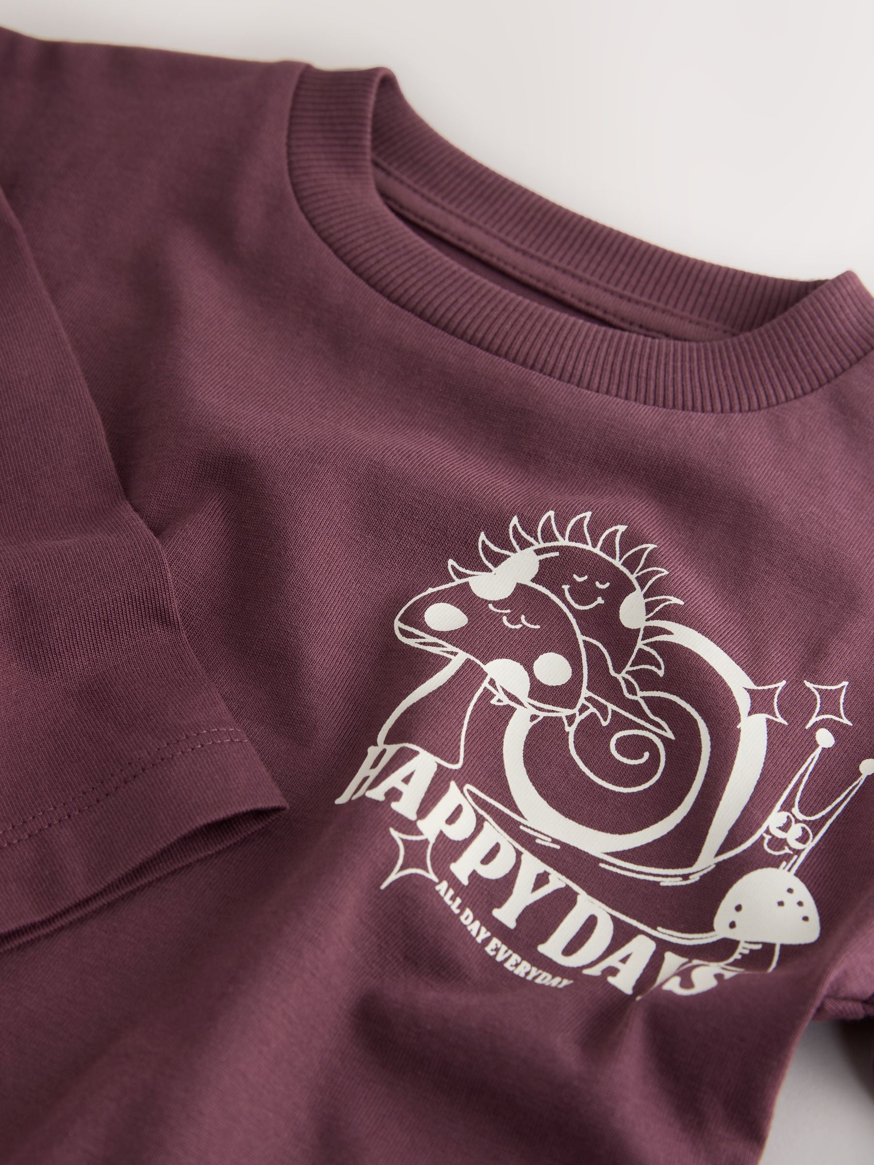 Burgundy Red Long Sleeve Back Print T-Shirt (3mths-8yrs) image 5