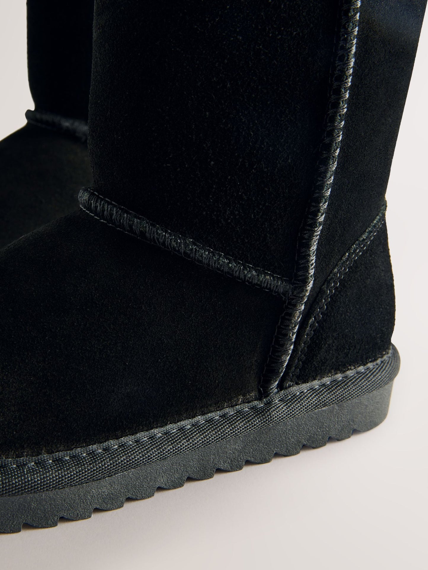 Black Water Repellent Suede Pull On Boots image 6