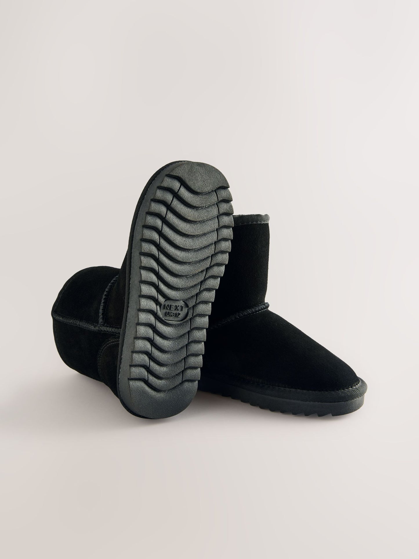 Black Water Repellent Suede Pull On Boots image 7