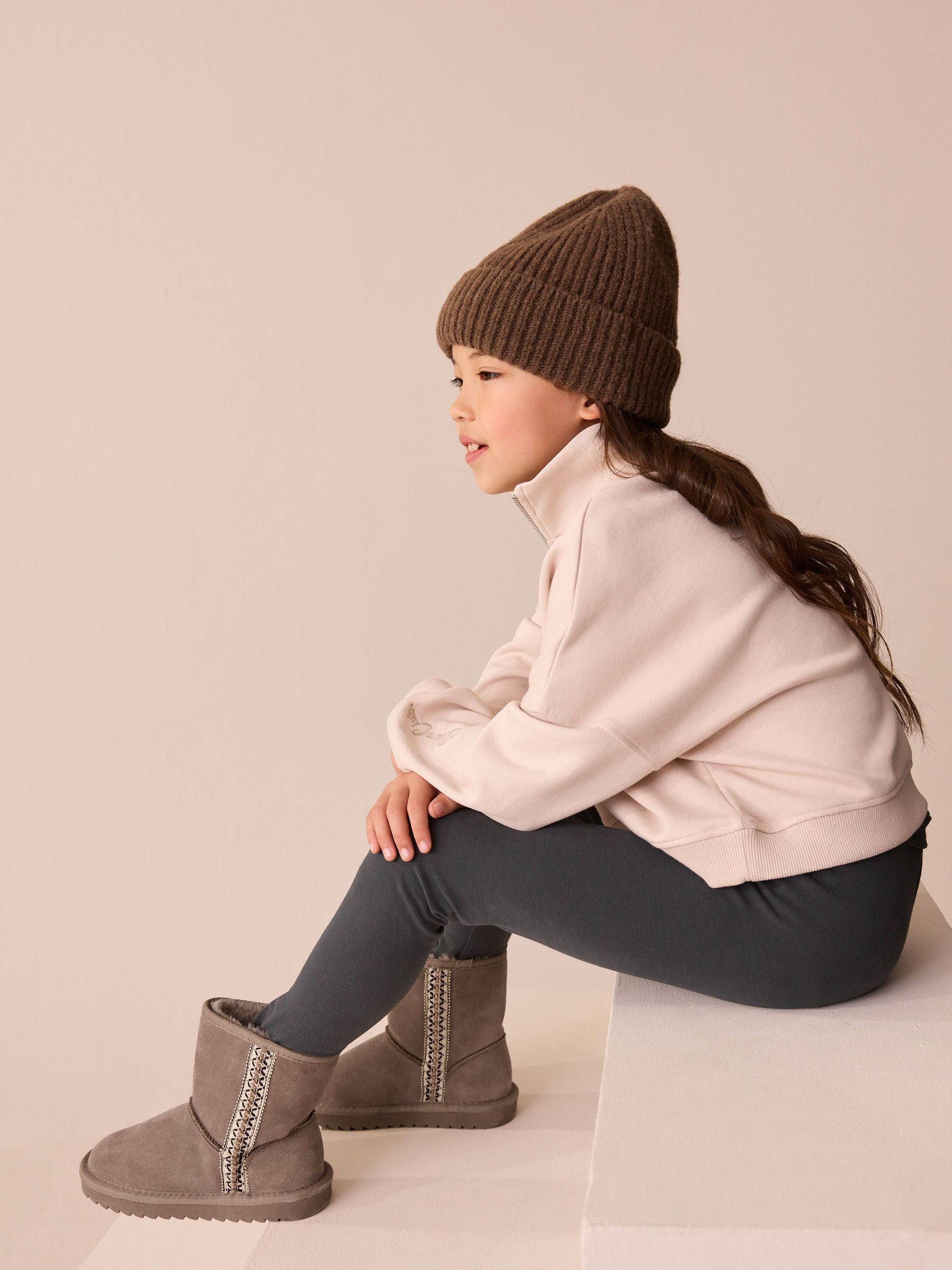 Mink Brown Water Repellent Suede Pull On Boots image 3
