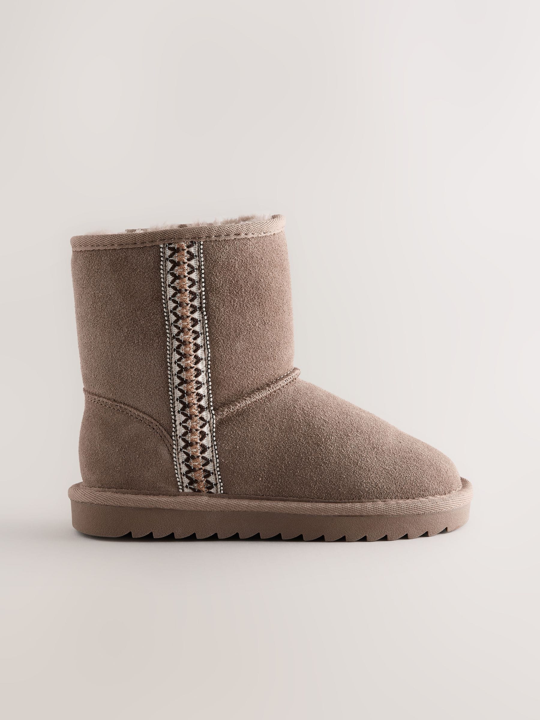 Mink Brown Water Repellent Suede Pull On Boots image 6