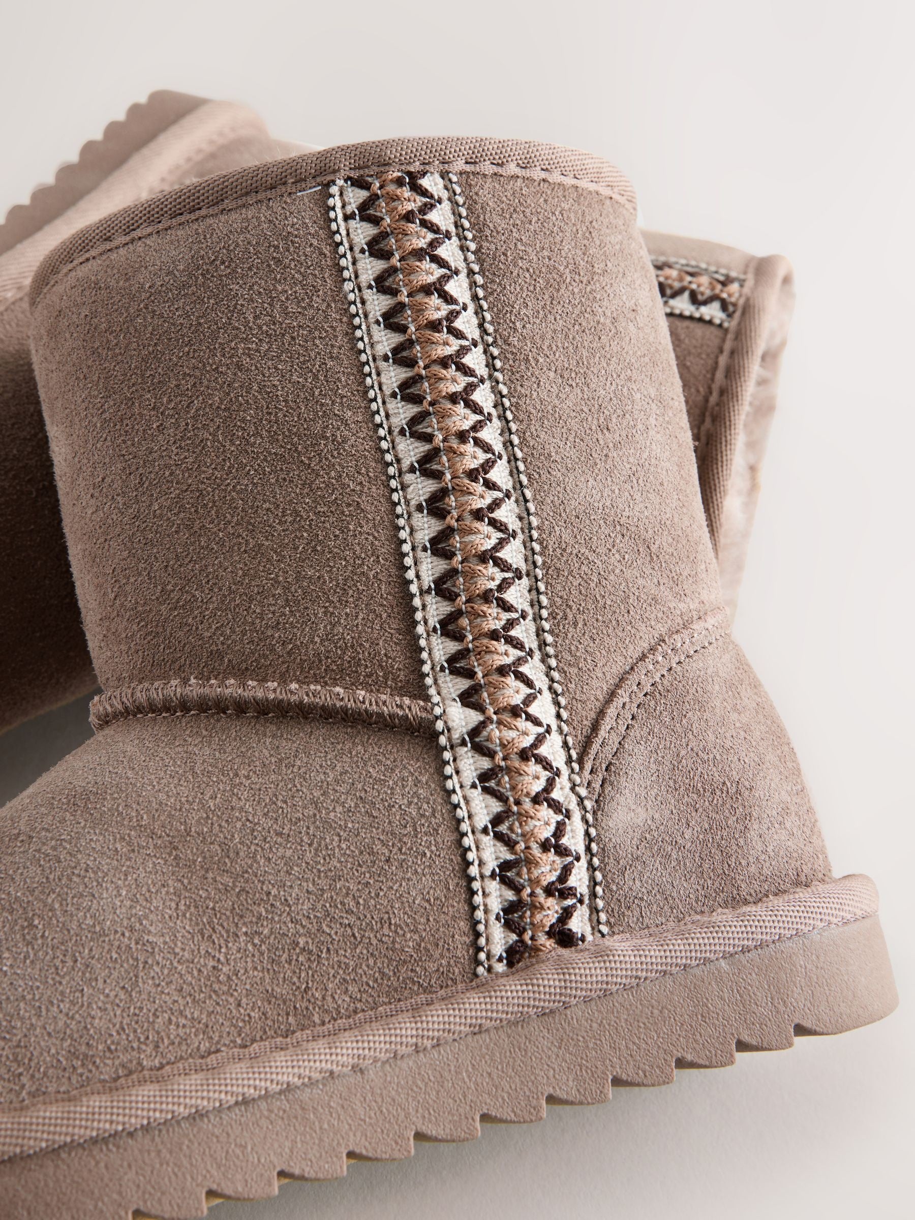 Mink Brown Water Repellent Suede Pull On Boots image 8
