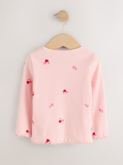 Fruit Long Sleeve Rib Tops 5 Pack (3mths-7yrs) image 3