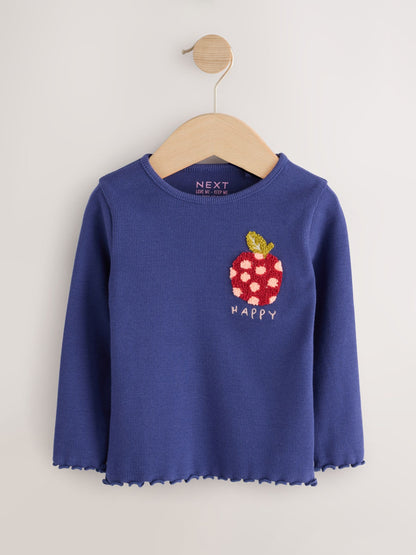 Fruit Long Sleeve Rib Tops 5 Pack (3mths-7yrs) image 5