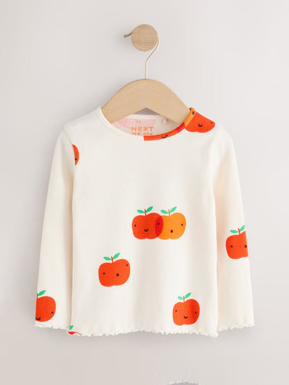 Fruit Long Sleeve Rib Tops 5 Pack (3mths-7yrs) image 6