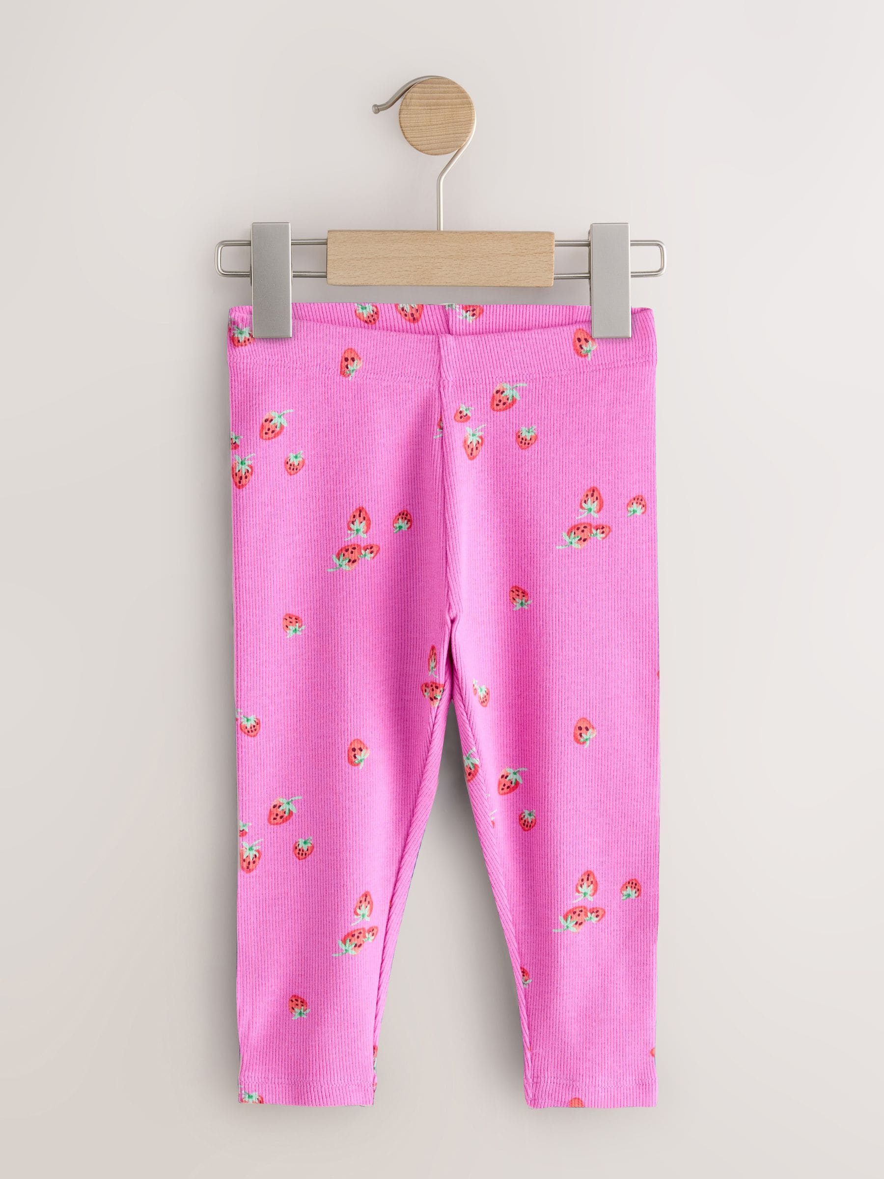 Pink Berry Ribbed Leggings 5 Pack (3mths-7yrs) image 2