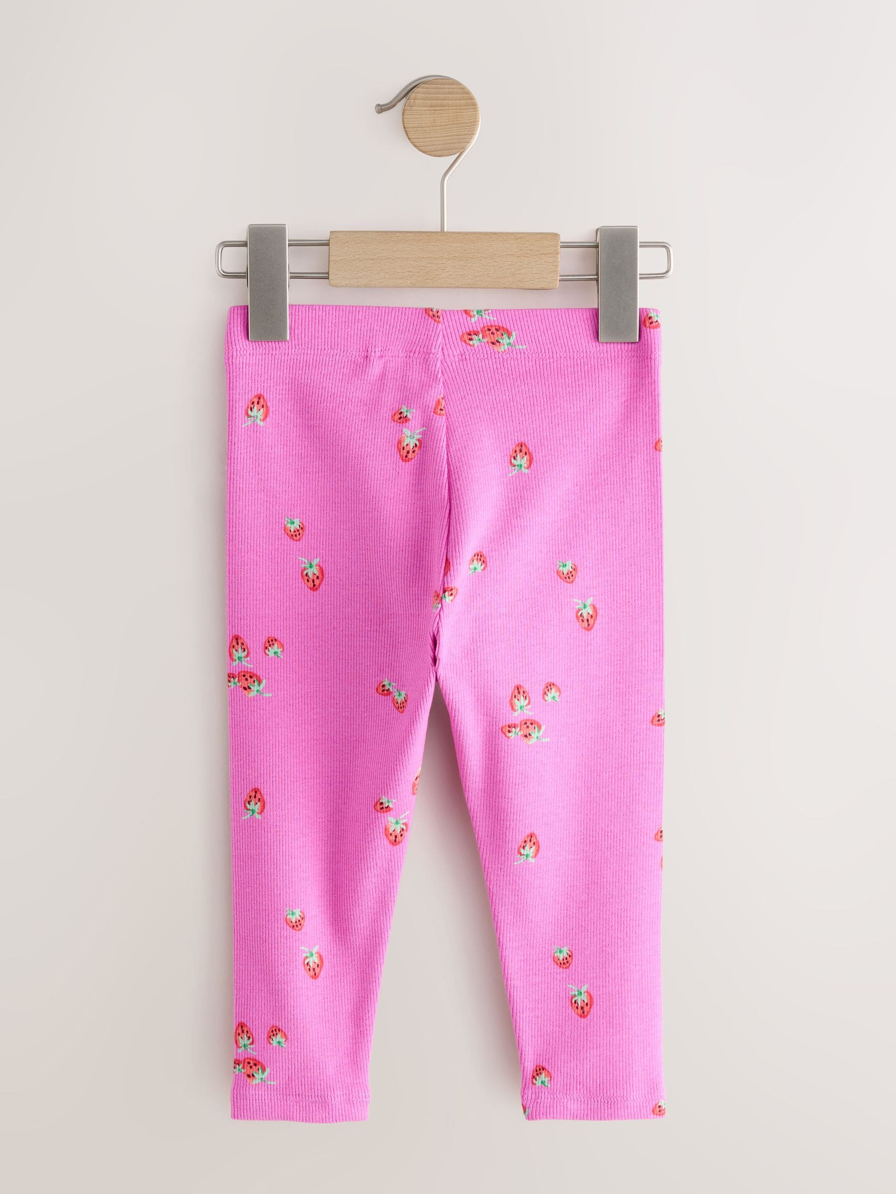 Pink Berry Ribbed Leggings 5 Pack (3mths-7yrs) image 3