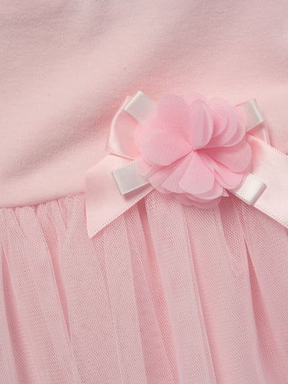 Rock-A-Bye Baby Boutique Pink Ribbon Detail Dress And Headband Outfit Set image 3