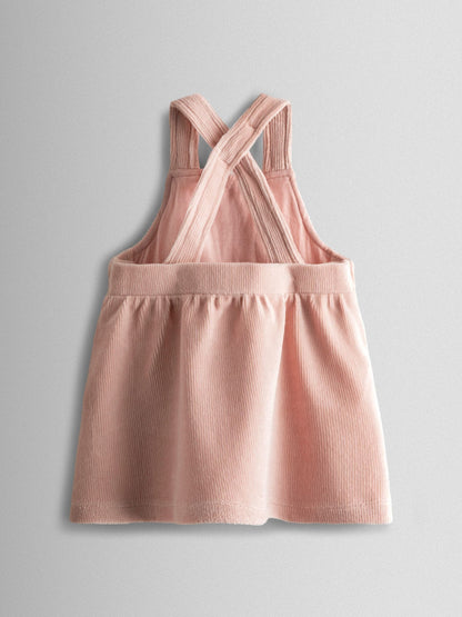 JoJo Maman Bébé Pale Pink Bunny Dungaree Dress & Body Set image 5