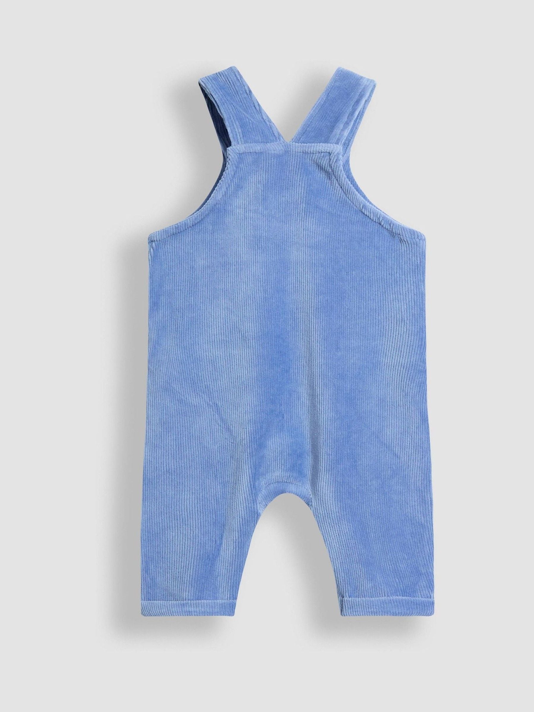 JoJo Maman Bébé Blue Giraffe Rib Velour Dungaree & Body Set image 5