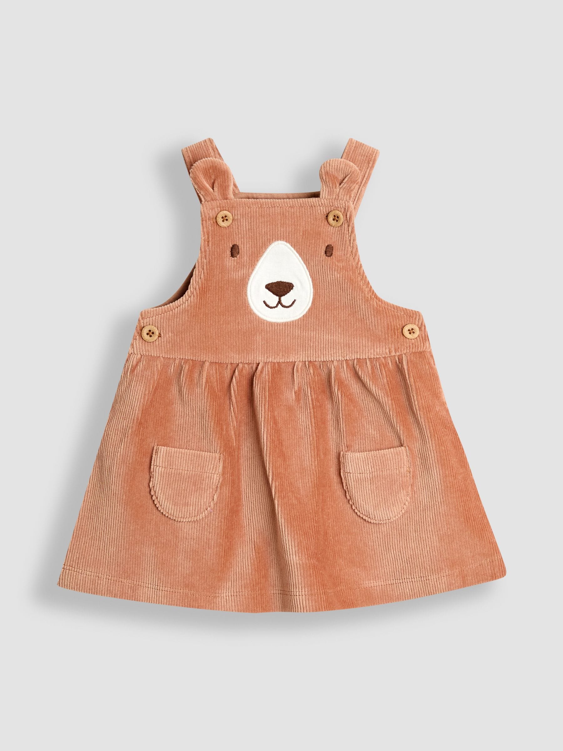 JoJo Maman Bébé Brown Dungaree Dress & Body Set image 5