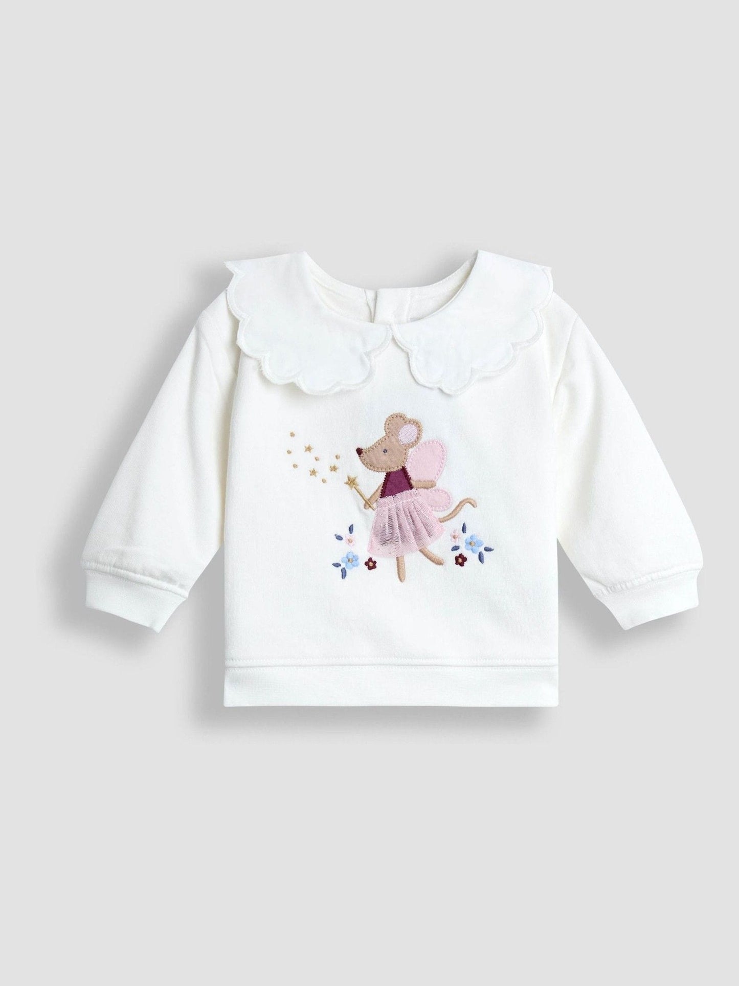 JoJo Maman Bébé Berry Appliqué Sweatshirt & Velour Legging Set image 2