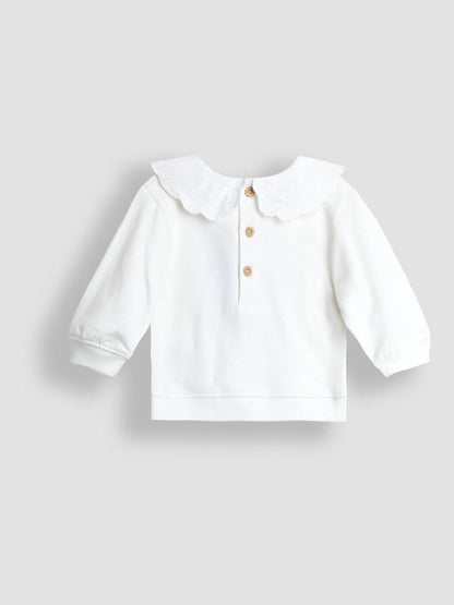 JoJo Maman Bébé Berry Appliqué Sweatshirt & Velour Legging Set image 4