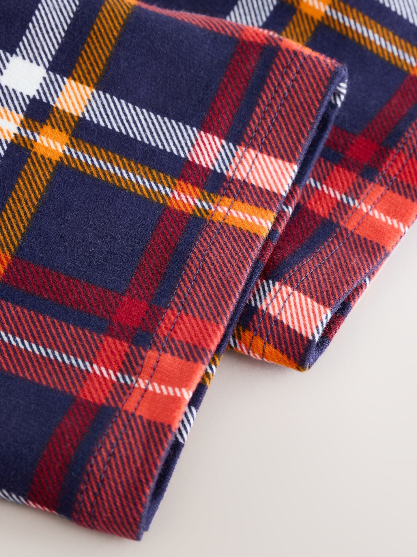 Navy Check Barrel Leg Trousers (3mths-7yrs) image 8