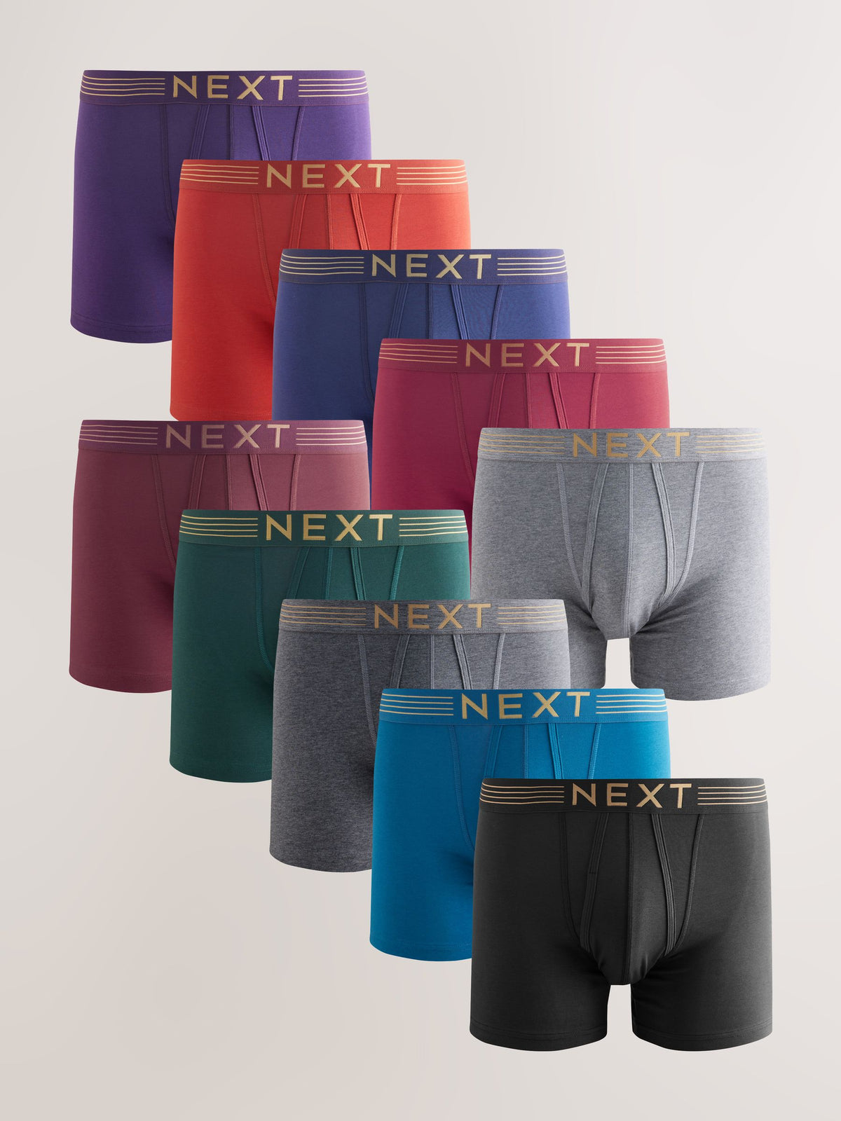 Dsiney Kidz - Rich Navy/Purple/Orange 10 pack A-Front Cotton Rich Boxers image 1