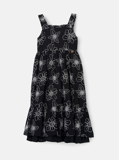 Angel & Rocket Black Maya Embroidered Woven 100% Cotton Dress image 5
