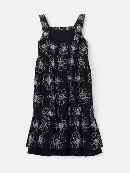 Angel & Rocket Black Maya Embroidered Woven 100% Cotton Dress image 6