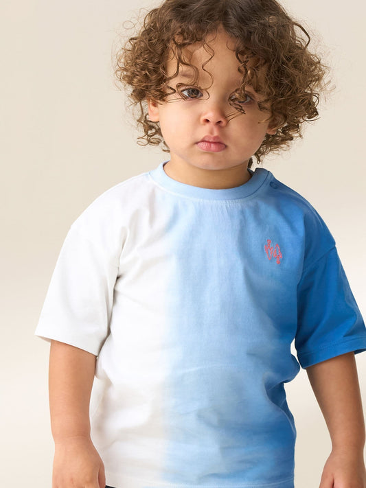 Angel & Rocket Blue Brad Mini Ombre Washed 100% Cotton T-Shirt image 1