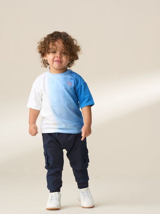 Angel & Rocket Blue Brad Mini Ombre Washed 100% Cotton T-Shirt image 3