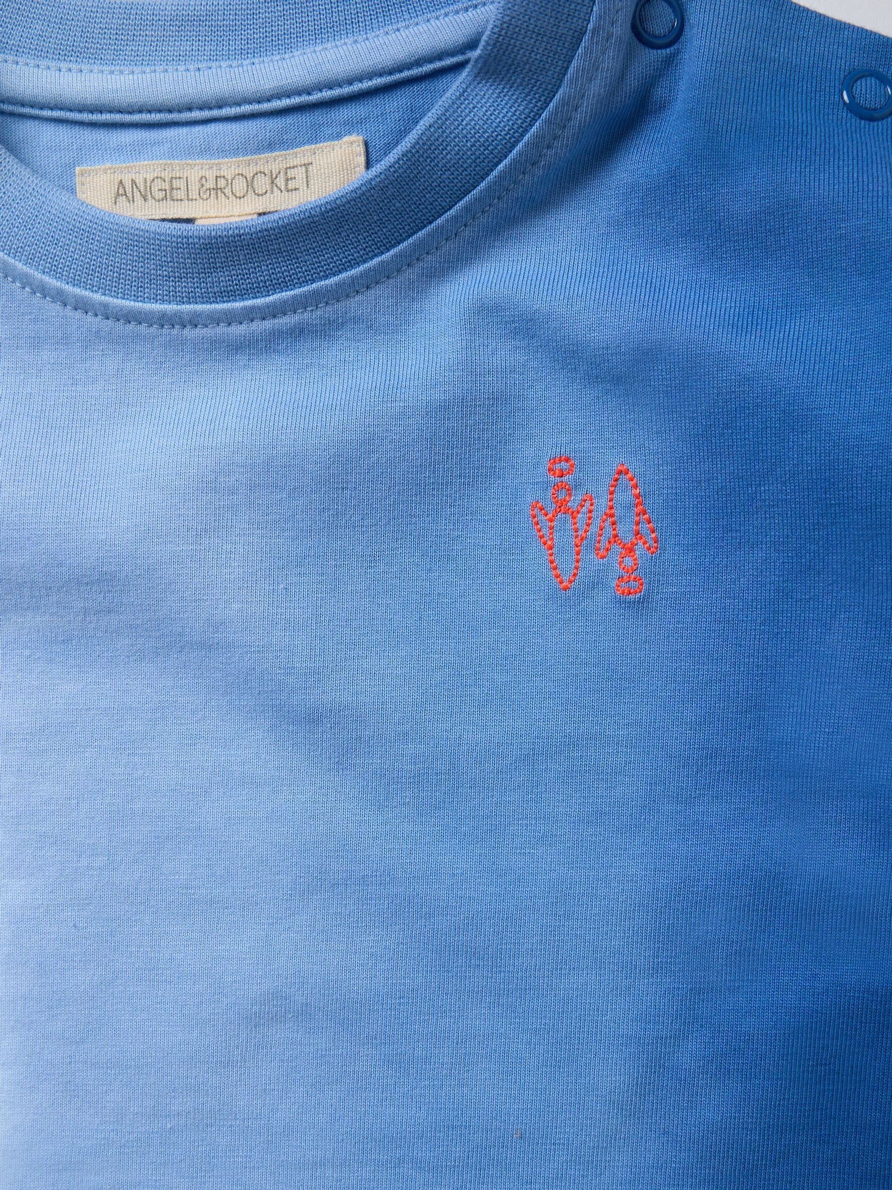 Angel & Rocket Blue Brad Mini Ombre Washed 100% Cotton T-Shirt image 5