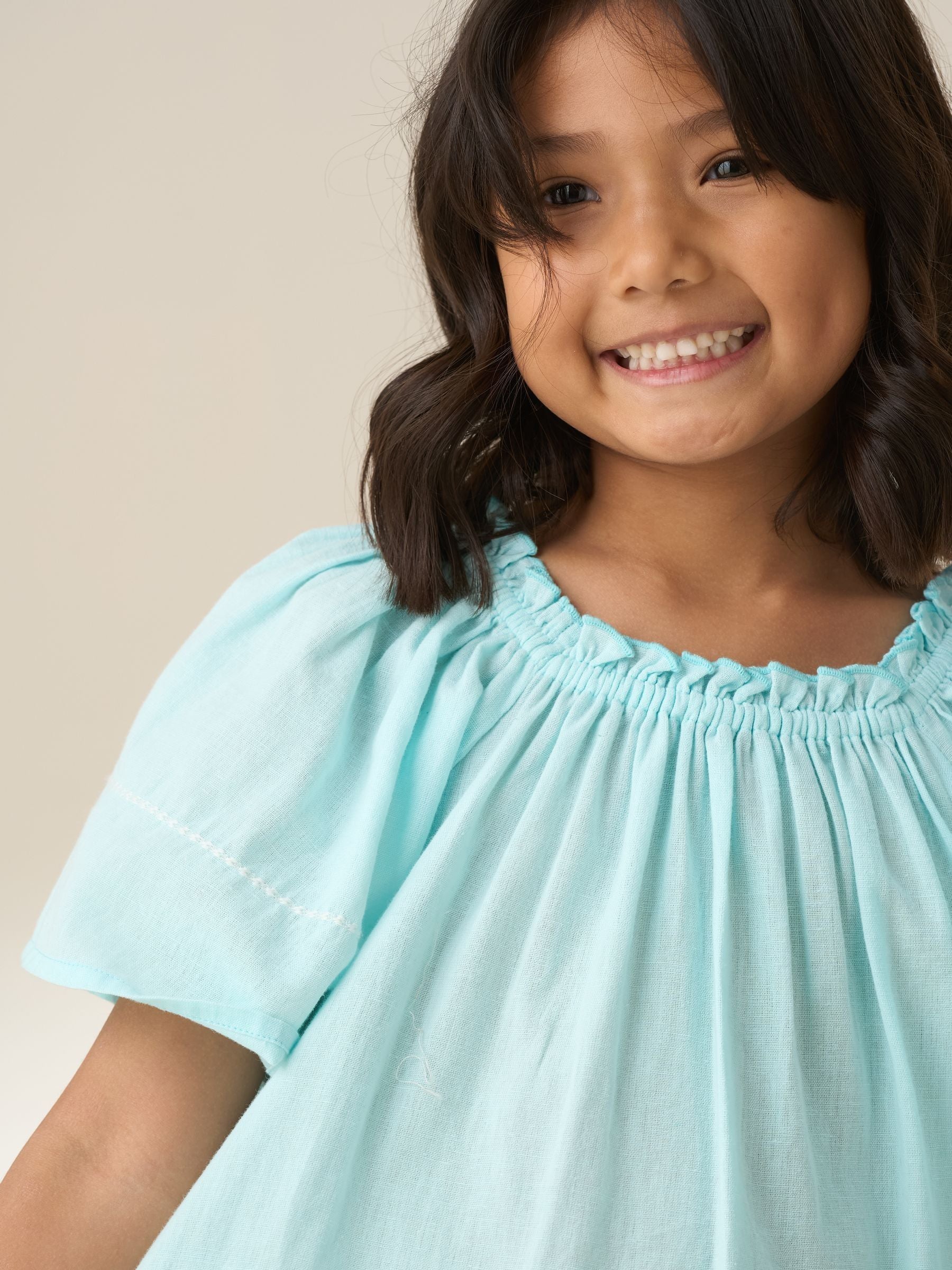 Angel & Rocket Blue Paloma Embroidered Hem Swing Dress image 4