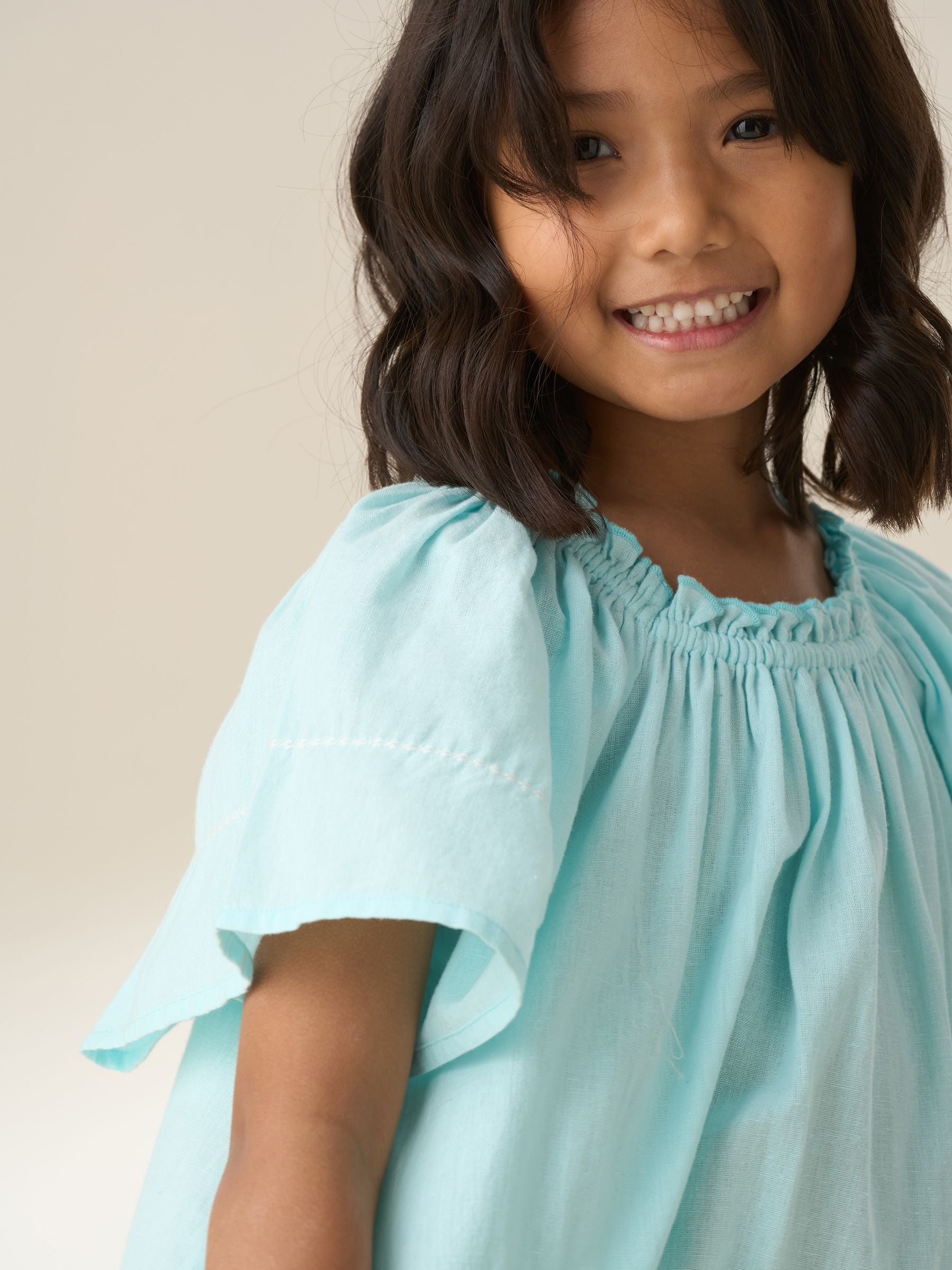 Angel & Rocket Blue Paloma Embroidered Hem Swing Dress image 5