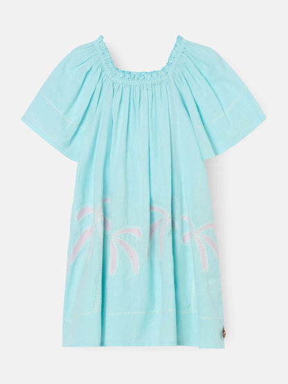 Angel & Rocket Blue Paloma Embroidered Hem Swing Dress image 7
