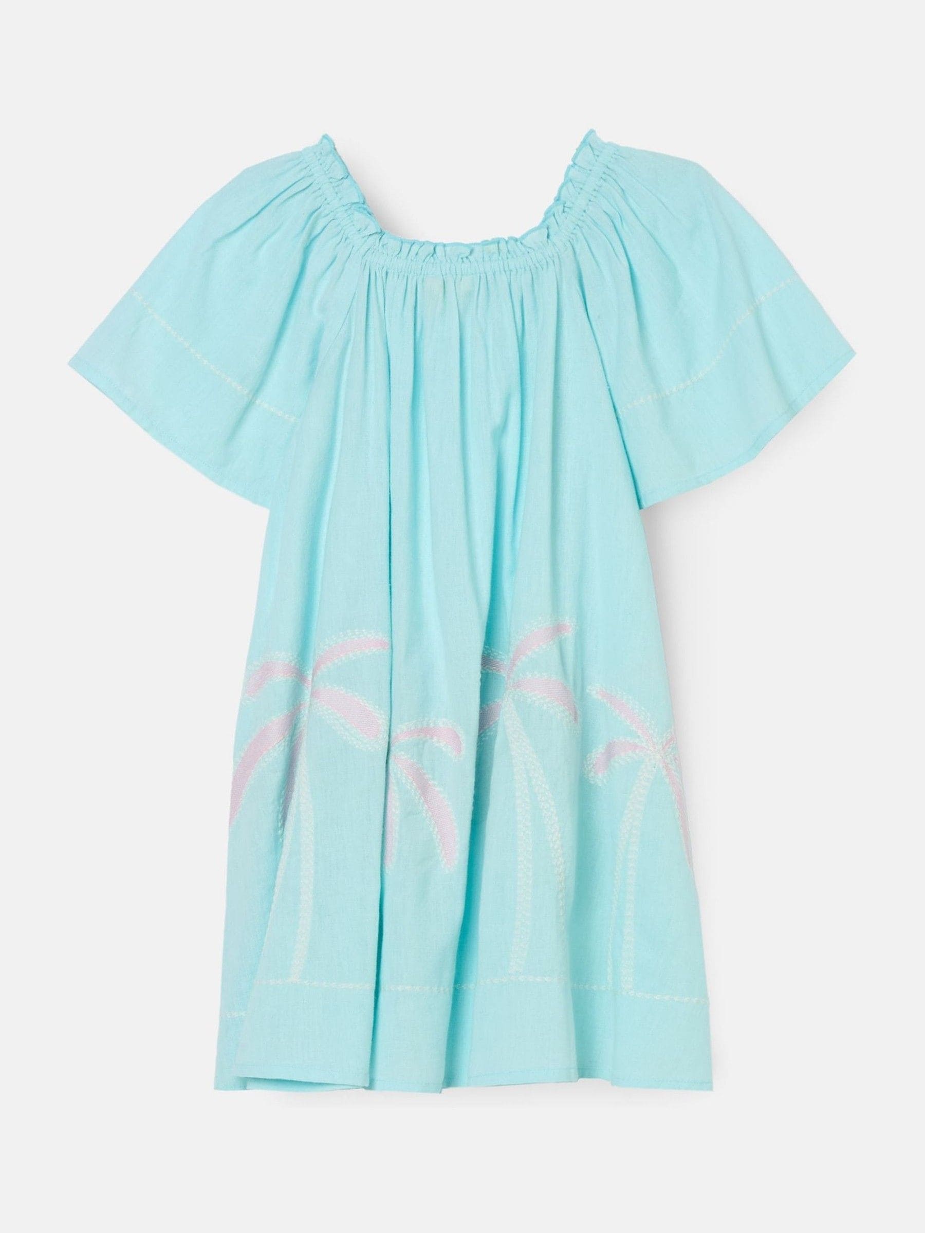 Angel & Rocket Blue Paloma Embroidered Hem Swing Dress image 8