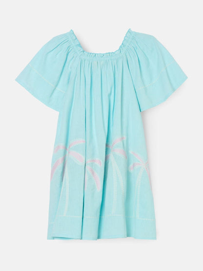 Angel & Rocket Blue Paloma Embroidered Hem Swing Dress image 8