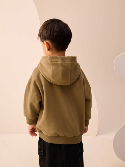 Rust Brown Long Sleeve Printed Hoodie (3mths-7yrs)