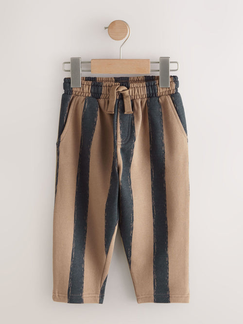 Black/Brown Single Wide Leg Jersey Joggers (3mths-7yrs) image 1