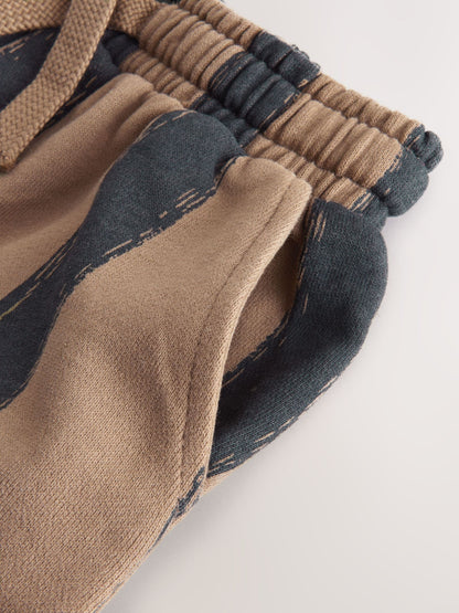 Black/Brown Single Wide Leg Jersey Joggers (3mths-7yrs) image 5