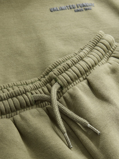 Khaki Green Slogan Hoodie and Joggers Set (3mths-7yrs)