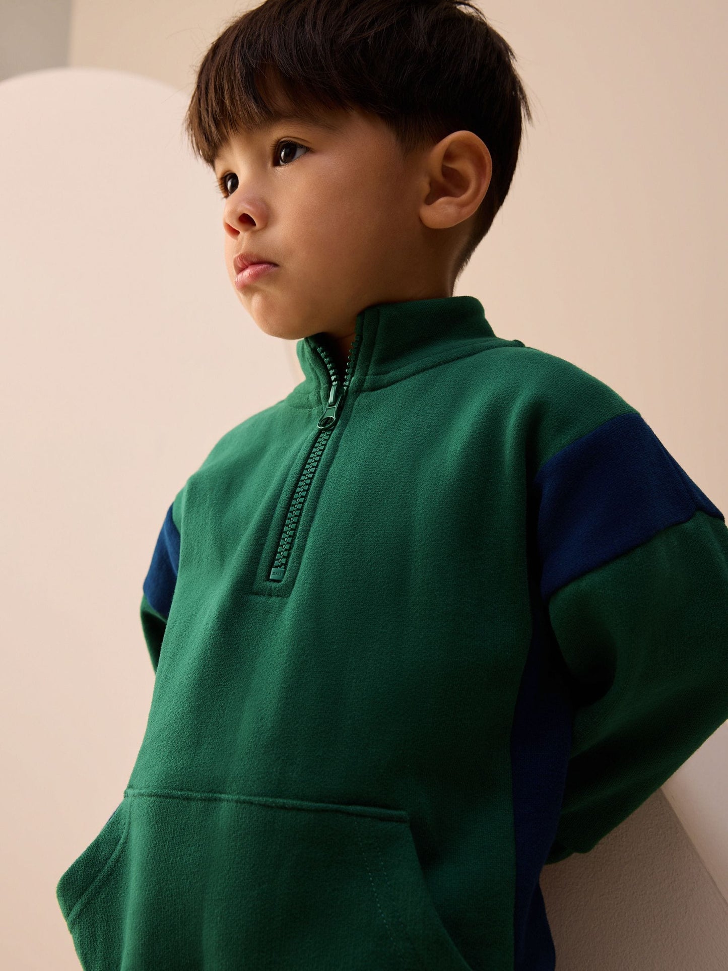 Green Half Zip Top and Joggers Set (3mths-7yrs) image 2