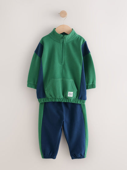 Green Half Zip Top and Joggers Set (3mths-7yrs) image 4