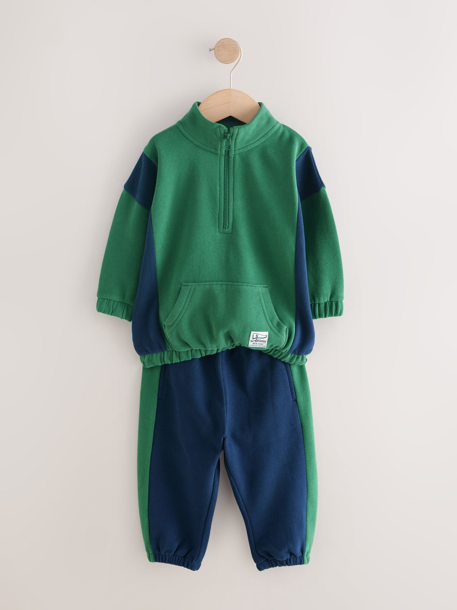 Green Half Zip Top and Joggers Set (3mths-7yrs) image 5